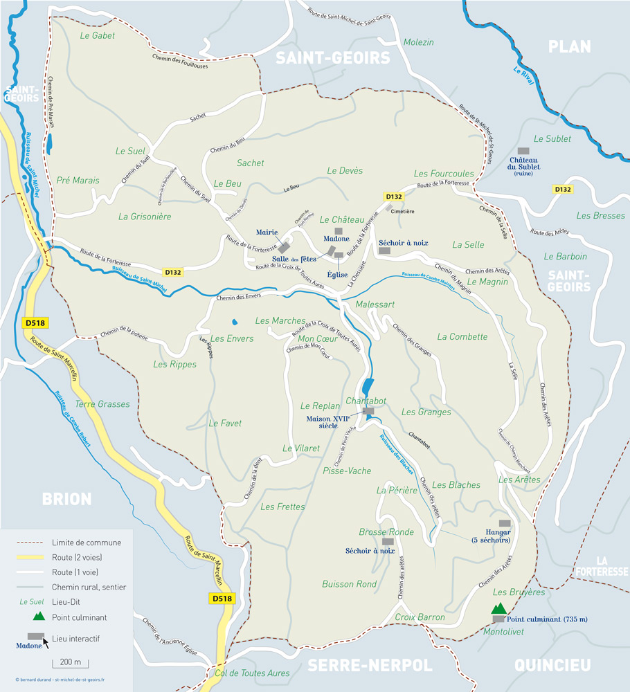 Plan de Saint-Michel-de-Saint-Geoirs