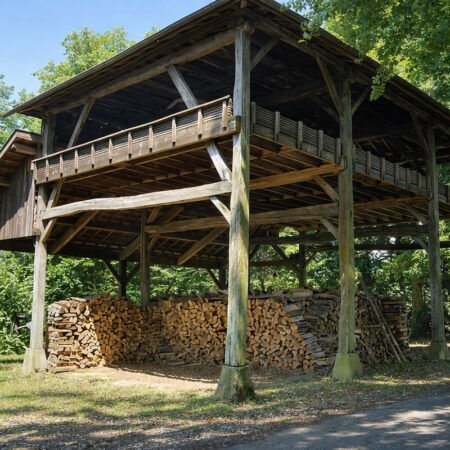 Séchoir à noix situé à St Michel de St Geoirs au lieu-dit Brosse Ronde.